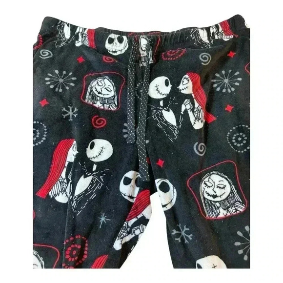 DISNEY The Nightmare Before Christmas Pajama Set pants, shirt Sz L 12-14 jogger - Picture 4 of 9